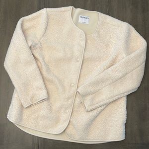 Old Navy Collarless Sherpa Jacket